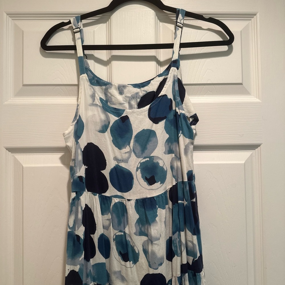 Love Stitch Blue and White Maxi Dress